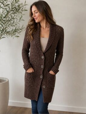 Lily McNeal boho long Cardigan